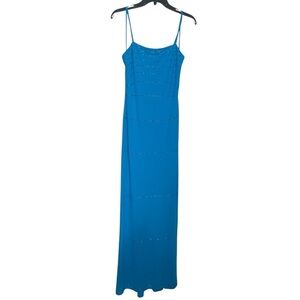 Rimini turquoise beaded beaded dress sz 8